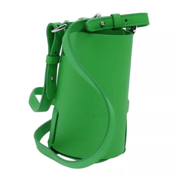 FENDI Bottle Holder Water bottle Leather Green Auth - Picture 1 of 7
